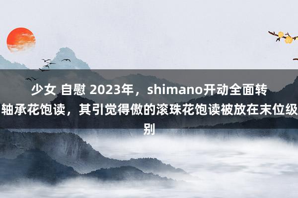 少女 自慰 2023年，shimano开动全面转向轴承花饱读，其引觉得傲的滚珠花饱读被放在末位级别