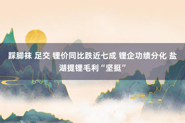 踩脚袜 足交 锂价同比跌近七成 锂企功绩分化 盐湖提锂毛利“坚挺”