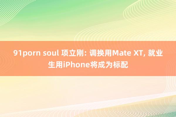 91porn soul 项立刚: 调换用Mate XT， 就业生用iPhone将成为标配