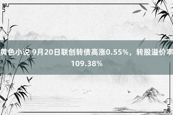 黄色小说 9月20日联创转债高涨0.55%，转股溢价率109.38%