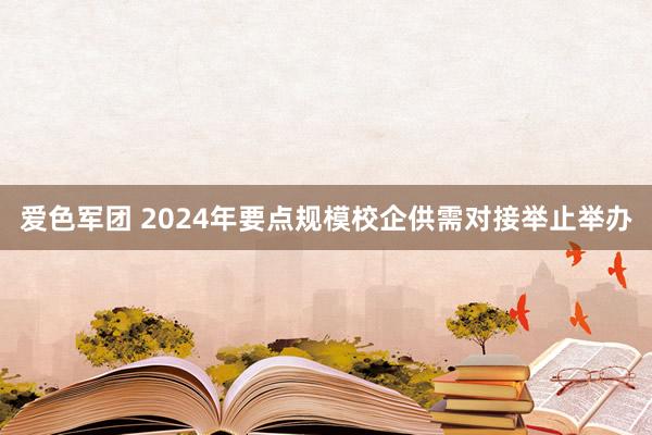 爱色军团 2024年要点规模校企供需对接举止举办