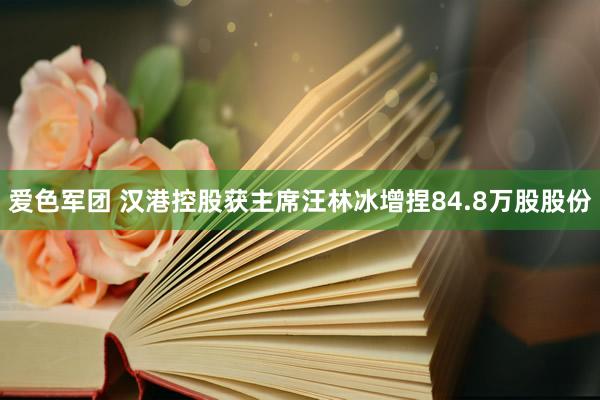 爱色军团 汉港控股获主席汪林冰增捏84.8万股股份