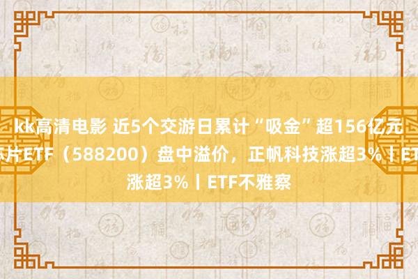 kk高清电影 近5个交游日累计“吸金”超156亿元，科创芯片ETF（588200）盘中溢价，正帆科技涨超3%丨ETF不雅察