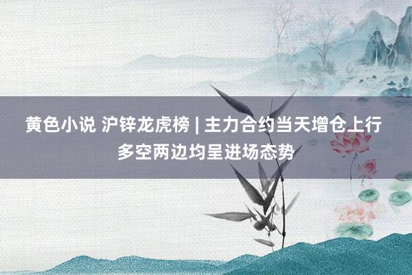 黄色小说 沪锌龙虎榜 | 主力合约当天增仓上行 多空两边均呈进场态势