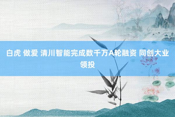 白虎 做爱 清川智能完成数千万A轮融资 同创大业领投