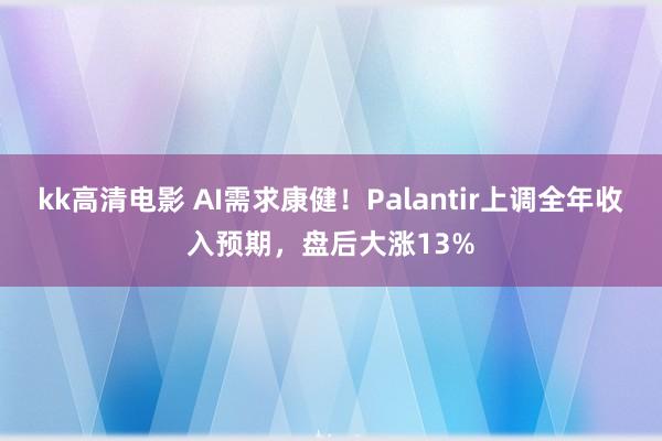 kk高清电影 AI需求康健！Palantir上调全年收入预期，盘后大涨13%