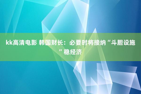 kk高清电影 韩国财长：必要时将接纳“斗胆设施”稳经济